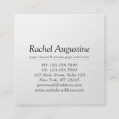 YOGA Meditation Reiki Instructor Blue & Gold Lotus Quadratische Visitenkarte (Rückseite)