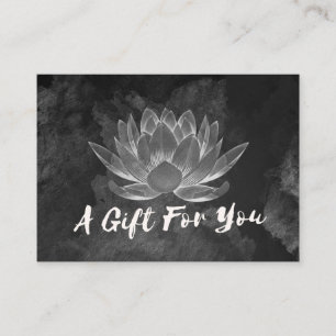 YOGA Meditation Reiki Instructor Schwarz-weiß Lotu Rabattkarte