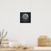 Yoga Meditation Reiki Instructor Silver Tree Zitat Poster (Küche)