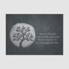 Yoga Meditation Reiki Instructor Silver Tree Zitat Seidenpapier