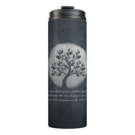 Yoga Meditation Reiki Instructor Silver Tree Zitat Thermosbecher