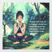 Yoga Meditation Reiki Master Quotes Fensteraufkleber (Blatt)