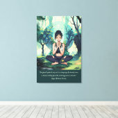 Yoga Meditation Reiki Master Quotes Leinwanddruck (Insitu (Holzboden))