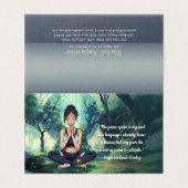 Yoga Meditation Reiki Master Quotes Visitenkarten (Außenseite Aufgefaltet)