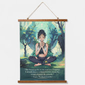 Yoga Meditation Reiki Master Quotes Wandteppich Mit Holzrahmen (Vorderseite)