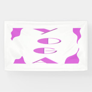 Yoga Meditation Relaxation Blassweißes lila Yoga Banner