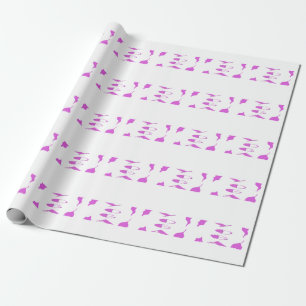 Yoga Meditation Relaxation Blassweißes lila Yoga Geschenkpapier