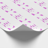 Yoga Meditation Relaxation Blassweißes lila Yoga Geschenkpapier (Ecke)