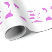 Yoga Meditation Relaxation Blassweißes lila Yoga Geschenkpapier (Rolleneckpunkt)