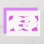 Yoga Meditation Relaxation Blassweißes lila Yoga Postkarte (Vorne/Hinten)