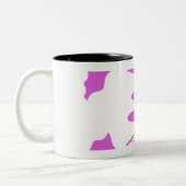 Yoga Meditation Relaxation Blassweißes lila Yoga Zweifarbige Tasse (Links)