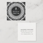 Yoga | Meditation Retreat | Mandala Quadratische Visitenkarte (Vorne/Hinten)