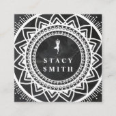 Yoga | Meditation Retreat | Mandala Quadratische Visitenkarte (Vorderseite)