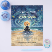 Yoga-Meditation-Sternenhimmel-Mond-Open-House Flyer (Einzeln)