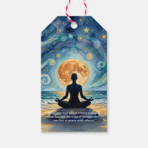 Yoga-Meditation Sternenhimmel Mond Ozean Zitate Geschenkanhänger