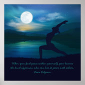 Yoga Meditation Teacher Moon Salutation Pose Quote Poster (Vorne)