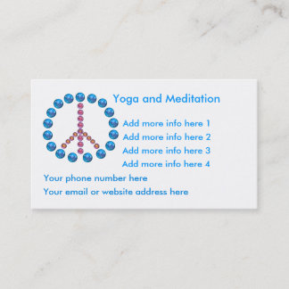 Yoga Meditation Tranquility Business Card Visitenkarte