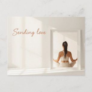 Yoga-Meditation Valentinstag-Karte Liebe senden Postkarte