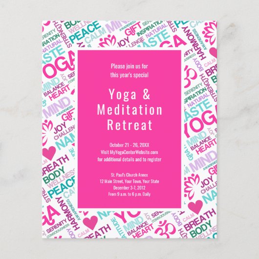 Yoga Meditation Veranstaltung Retreat oder Worksho Flyer (Vorne)