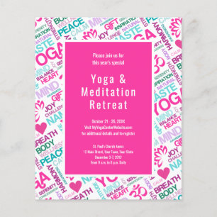 Yoga Meditation Veranstaltung Retreat oder Worksho Flyer