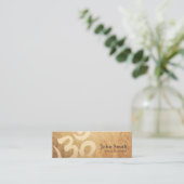 Yoga & Meditation Vintag Om Symbol mini Mini Visitenkarte (Stehend Vorderseite)