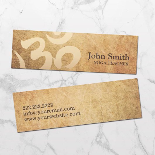 Yoga & Meditation Vintag Om Symbol mini Mini Visitenkarte