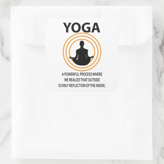 Yoga Meditation Yoga Quadratischer Aufkleber (Tasche)