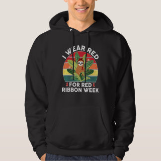 Yoga-Meditations-Faultier Wir tragen Rot für die R Hoodie
