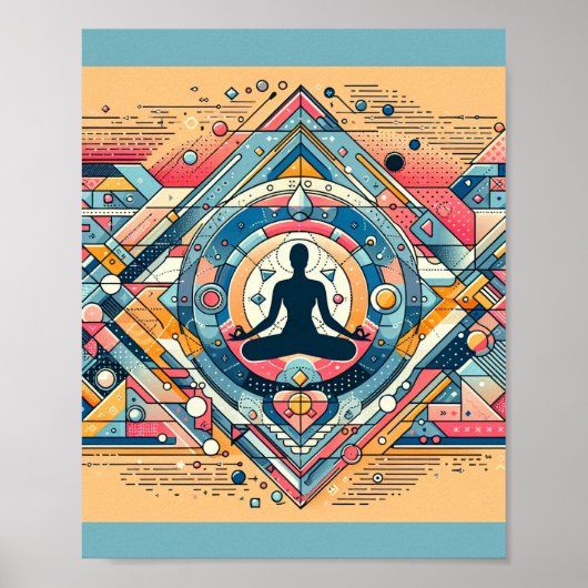 Yoga-Meditations-Kunstposter Poster (Vorne)