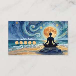 Yoga-Meditations-Sternenhimmel-Mond 5-Klassen-Pass Treuekarte