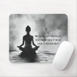 Yoga-Meditationslehrer Lotus-Pose Tintenmalerei Mousepad