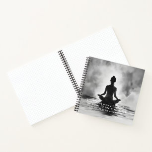 Yoga-Meditationslehrer Lotus-Pose Tintenmalerei Notizblock