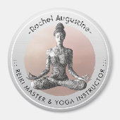 Yoga-Meditationslehrer Reiki-Meister Lotus-Positio Magnet (Vorne)