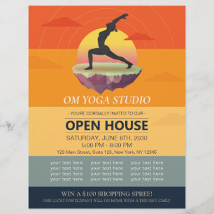 Yoga-Meditationspose Sonne Fliegende Insel Open Ho Flyer