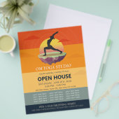 Yoga-Meditationspose Sonne Fliegende Insel Open Ho Flyer (Vorderseite & Rückseite)