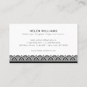 Yoga-Meditationszentrum für Foto Visitenkarte (Rückseite)