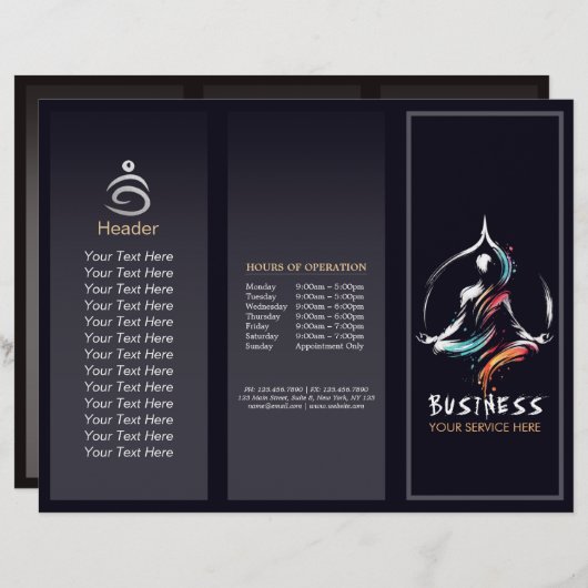 Yoga Medizin Instruktor Lotus Pose Pinselstrich (Vorne/Hinten)