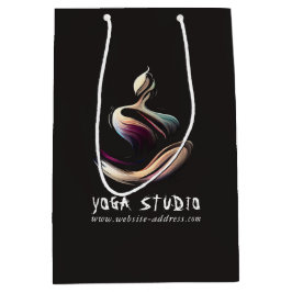 Yoga Medizin Instruktor Lotus Pose Pinselstrich Mittlere Geschenktüte