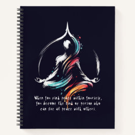 Yoga Medizin Instruktor Lotus Pose Pinselstrich Notizblock