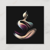 Yoga Medizin Instruktor Lotus Pose Pinselstrich Quadratische Visitenkarte (Vorderseite)