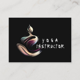 Yoga Medizin Instruktor Lotus Pose Pinselstrich Terminkarte