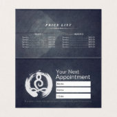 Yoga Medizin Instruktor Lotus Pose Pinselstrich Visitenkarten (Innenseite Aufgefaltet)