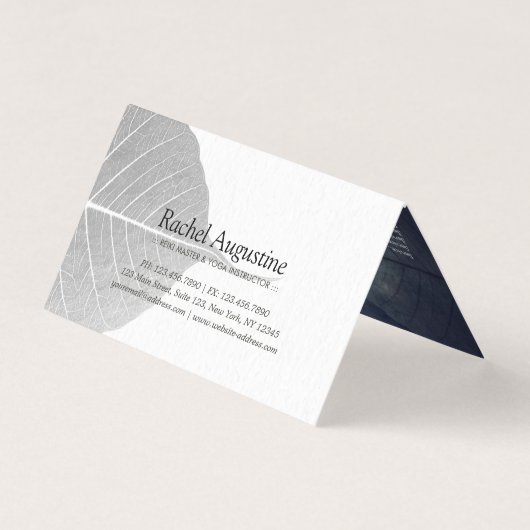 Yoga Medizin Instruktor Lotus Pose Pinselstrich Visitenkarten (Rückseite)