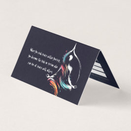 Yoga Medizin Instruktor Lotus Pose Pinselstrich Visitenkarten