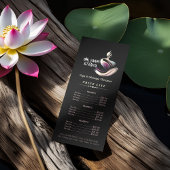 Yoga Medizin Instruktor Lotus Pose Pinselstrich Werbekarte