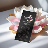 Yoga Medizin Instruktor Lotus Pose Pinselstrich Werbekarte