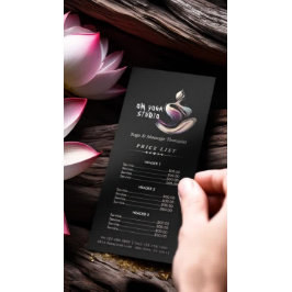 Yoga Medizin Instruktor Lotus Pose Pinselstrich Werbekarte