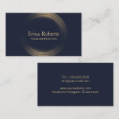 Yoga & Medizin Lehrer Zen Lichtkreise Visitenkarte (Vorne/Hinten)