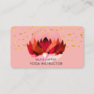 Yoga Medizin Lotus Blume Massage Wellness Visitenkarte