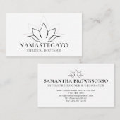 Yoga Medizin Lotus Zen Holistisch Visitenkarte (Vorne/Hinten)